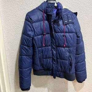 American Eagle Navy Blue Puffer Jacket Large